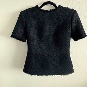 Balmain - button detail tweed top - Size 38
